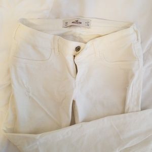 Hollister white skinny jeans
